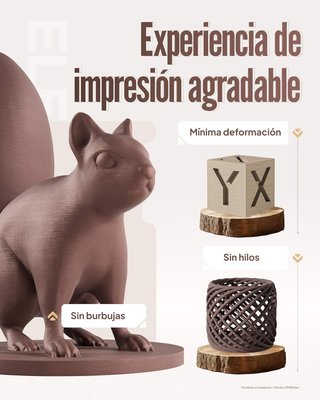 ELEGOO Filamento PLA madera 1.75mm 1KG