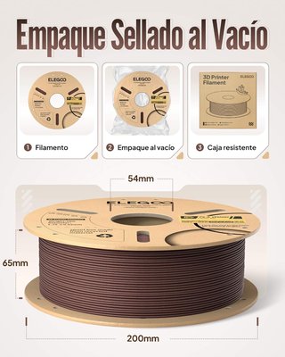 ELEGOO Filamento PLA madera 1.75mm 1KG