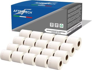 Aftertech rollos etiquetas adhesivas compatibles
