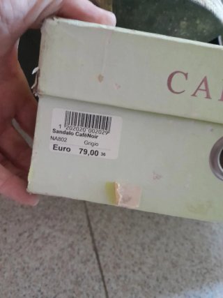 CAFE' Sandali con tacco oro/argento