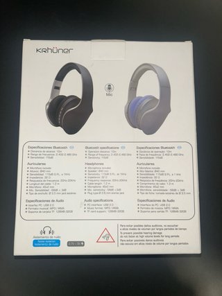 Krüner Auriculares Bluetooth Negro/Plata