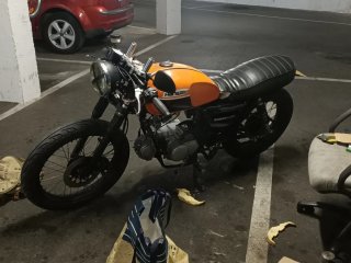 Hanway Raw Bullit 50cc Cafe Racer Naranja/Negro