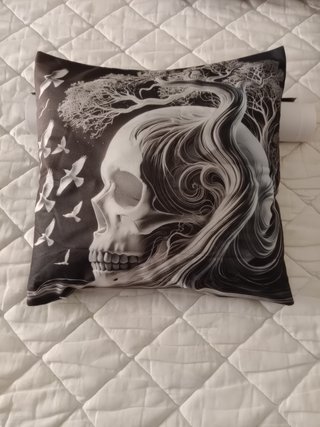 Funda Cojín Calavera 45x45 cm