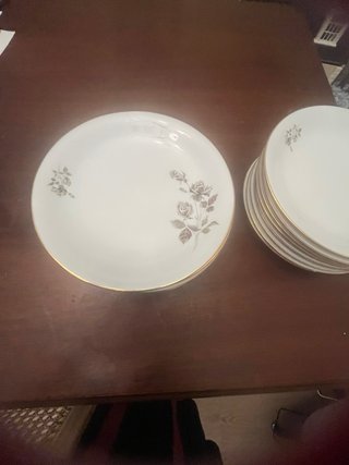 16 Platos MAH Vigo flores porcelana rebajada