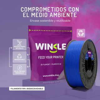 WINKLE Filamento PLA HD Azul Pacífico 1kg