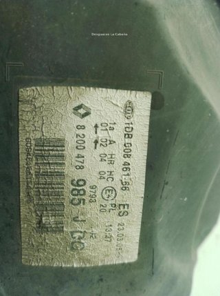 23386242 faro 7701057658, 8200478985j renault clio