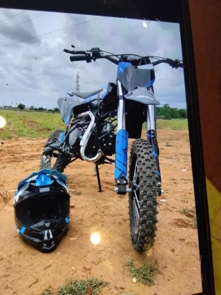 Pit Bike Moto 125cc Motocross Azul/Negro