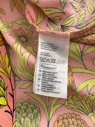Top H&M manica corta fantasia floreale XS