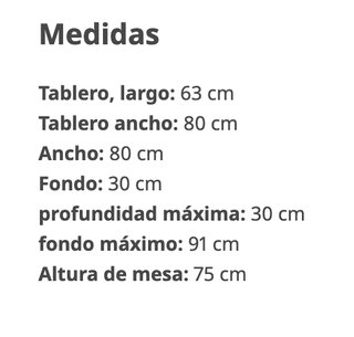 Mesa plegable IVAR madera y metal