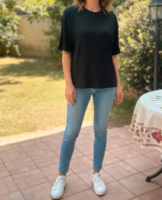 Top Gianfranco Ferré Jeans Nero Taglia XL