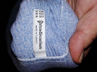 Falda recta Stradivarius Talla XS azul claro