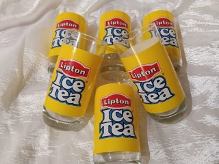 Lotto 6 Bicchieri Vintage Lipton Ice Tea