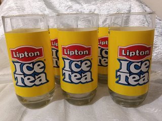 Lotto 6 Bicchieri Vintage Lipton Ice Tea