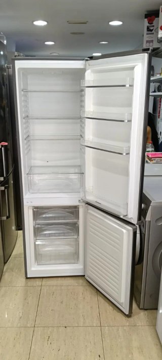 Nevera  combi Candy plateada 175X54X55cm