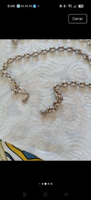 Pulsera y cadena calabrote plata