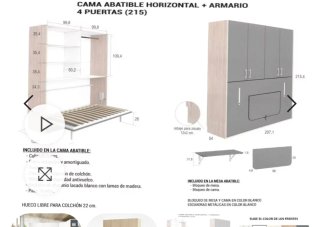 Cama abatible con armario
