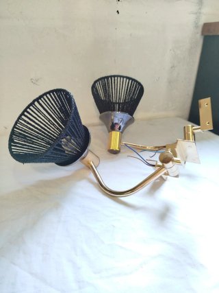 Coppia applique ottone