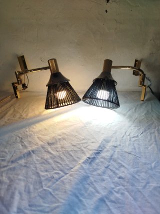 Coppia applique ottone