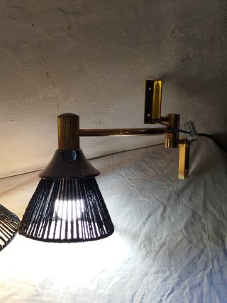 Coppia applique ottone