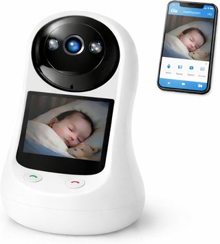 UTILIFY Cámara 2K WiFi Vigilabebés Pantalla 2.7''