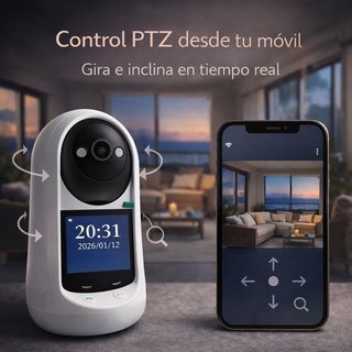 UTILIFY Cámara 2K WiFi Vigilabebés Pantalla 2.7''