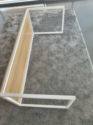 Mesa madera y metal 160x60
