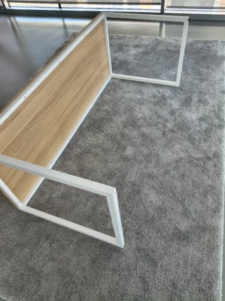 Mesa madera y metal 160x60