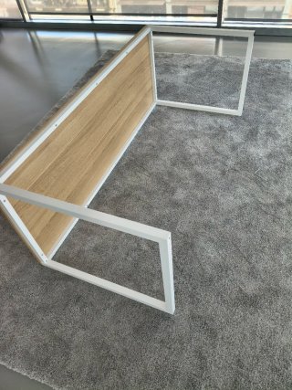 Mesa madera y metal 160x60