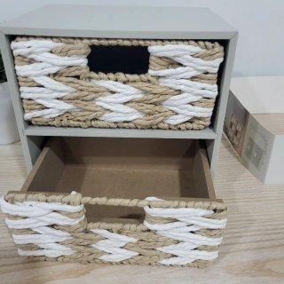 Cajonera de mimbre 2 cajones