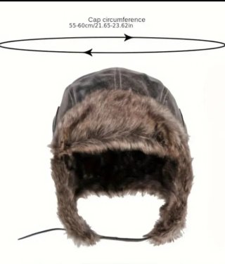 Gorro Polar Unisex Negro y Marrón