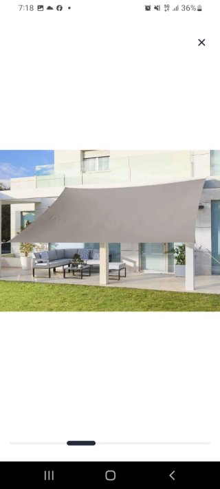 Tenda a vela 3x4m beige