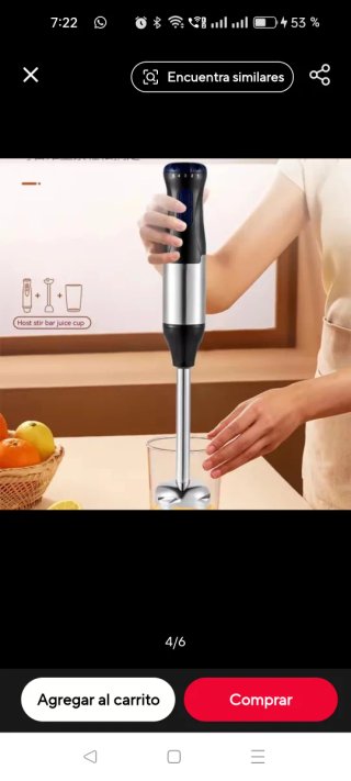 Batidora de Mano 1000W 4 en 1