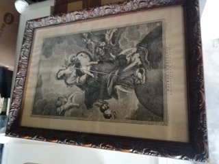 Quadro antico con cornice in legno