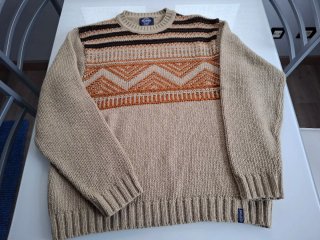 Jersey Seaport Rayas Marrón Naranja Talla M
