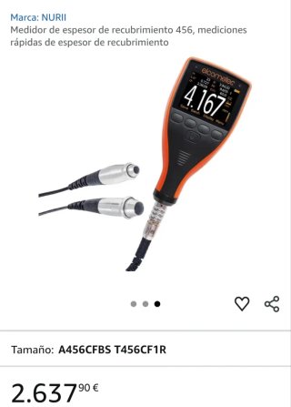 Medidor de Espesor El cometer 456
