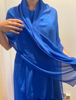 Vestido fiesta Pronovias azul