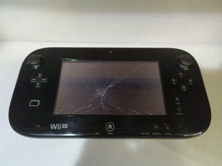 Nintendo Wii U Negra GamePad Roto + Cables (LEED)