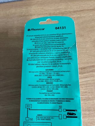 Adaptador ISO Phonocar 04131 para Autorradio