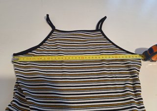 Vestido mujer acampanado de tirantes a rayas XXS