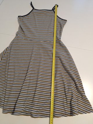 Vestido mujer acampanado de tirantes a rayas XXS
