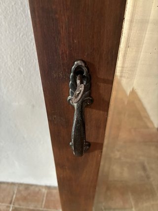 Espejo antiguo puerta armario madera