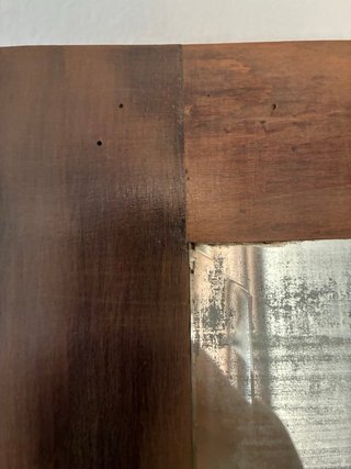 Espejo antiguo puerta armario madera