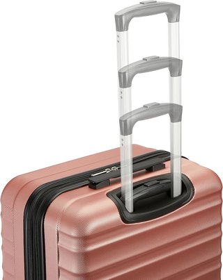 Maleta Amazon Basics Rosa Rígida 4 Ruedas