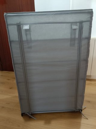 Zapatero Tela Gris 5 Estantes con Funda