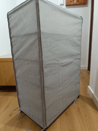 Zapatero Tela Gris 5 Estantes con Funda
