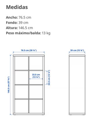 Estantería modular con puertas