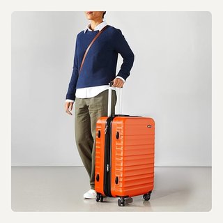 Maleta Amazon Basics Naranja Rígida