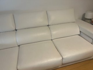 Sofá Chaise Longue 3 plazas blanco