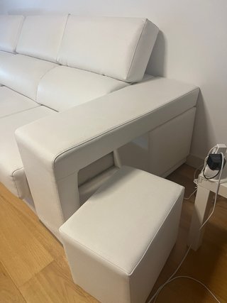 Sofá Chaise Longue 3 plazas blanco
