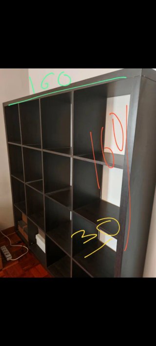 Estantería IKEA Kallax Negra/Marrón